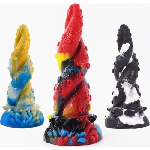 Realistic silicone dildo vagina G-spot with suction cup anal plug sex toy hands-free octopus dildo female female sex toys