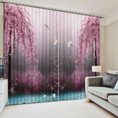 Fantasy tree Curtains 3D Stereoscopic Living Room Bedroom Curtains to the kitchen Decorations Window