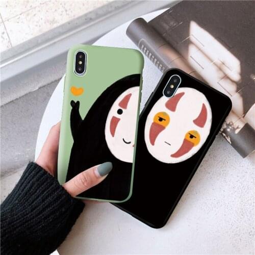 Japan Cartoon Spirited Away No Face Man Silicone Phone Case For iphone X XS MAX XR 6s 7 8 Plus SE 2020 11 12 Pro Max Back Cover