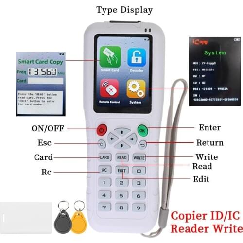 English Version iCopy 3 with Full Decode Function Smart Card Key Machine RFID NFC Copier IC ID Reader Writer Duplicator