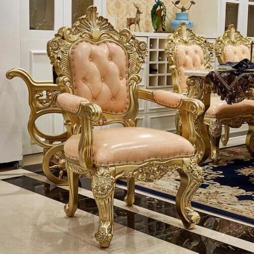 ChinaFurniture processing and production factory modern light luxury leather dinner chair wooden foot