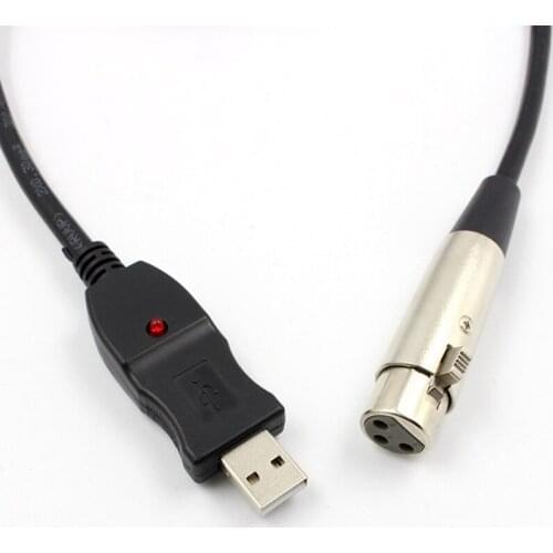 3M USB Cable USB Male to 3 Pin XLR Female Microphone MIC Studio Audio Link Cable