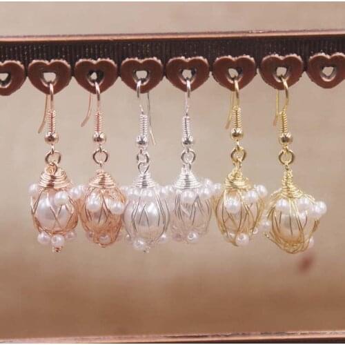 Zerong mutli styels jewelry C shape earrings imitated pearl dangling earring crsytal Stud Earrings for Women