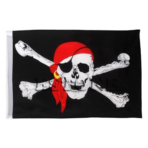 1Pc Large Skull Crossbones Pirate Flag Hanging With Grommet NO 667A