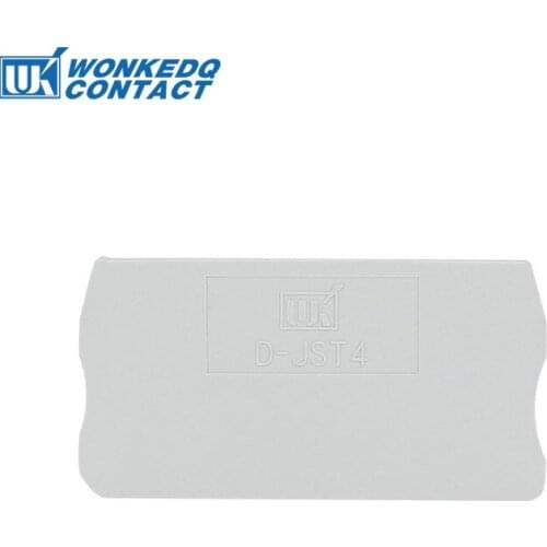 10Pcs D-ST4 End Cover For PT4 ST4 PT/ST Type Electrical Connector Din Rail Terminal Block Accessories D-ST 4 End Barrier Plate