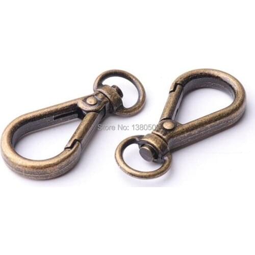 10pcs/lot 38*9mm bronze color Swivel Snap Hook key chain key ring metal Lanyard buckles Hook