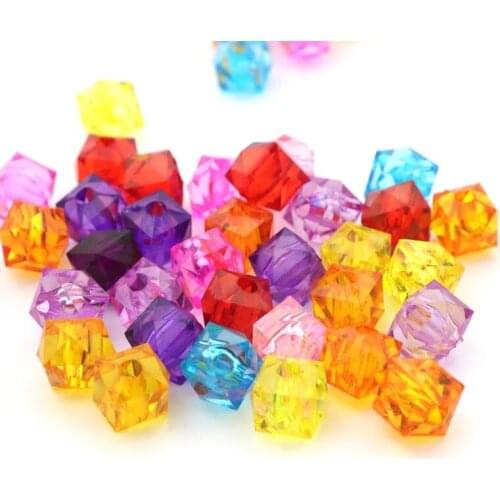 100Pcs Mixed Sugar Color Loose Spacer Crystal Acrylic Beads For Jewelry Making Handmade Diy Bracelet Anklet Necklace Accessories