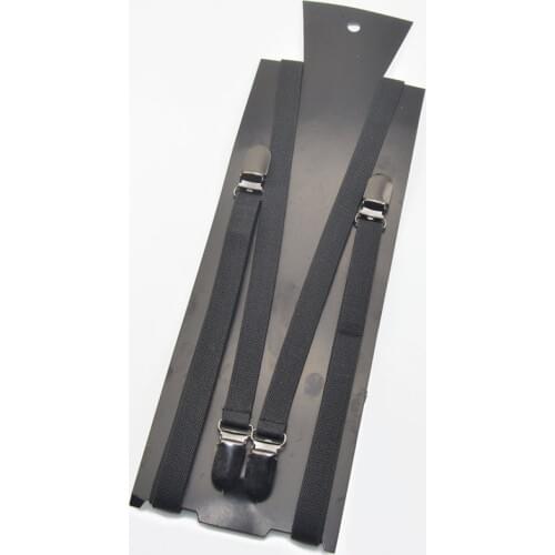 4 clips black clips no cross women suspenders for adult man pants with adjustable thin suspenders 1.5*100cm
