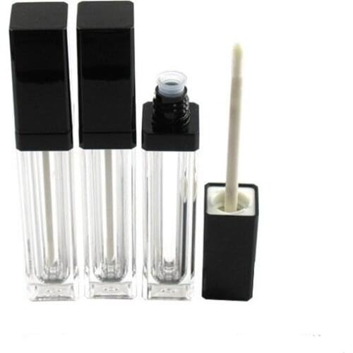 7ml Square Shape Lip Gloss Tube Empty Cosmetic Bottle Clear Lip Gloss Tubes Containers Bottle LX1918