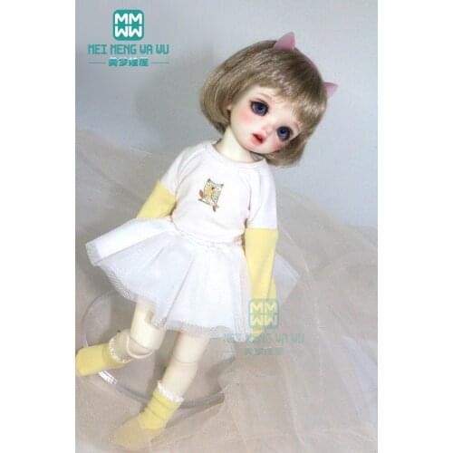 BJD accessories for 30cm 1/6 BJD YOSD doll clothes fashion three-piece wearing jumpers, yarn skirt, socks