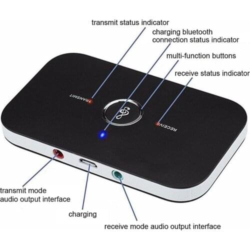 Bluetooth 5.0 Audio Transmitter Receiver 2 In 1 3.5mm Jack RCA Stereo Music Wireless Adapter For Car Headphone Speaker TV PC