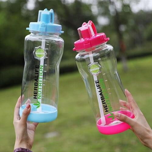 BPA Free Water Bottle 2L 1L Portable Bottle For Drink High Capacity Sports Outdoor Water Bottle With Straw