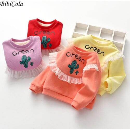 Kids Girls Sweaters Baby Cartoon Pattern Pullover Autumn Winter Tops Cartton Long Sleeve Children Sweaters Casual Plus Fleece