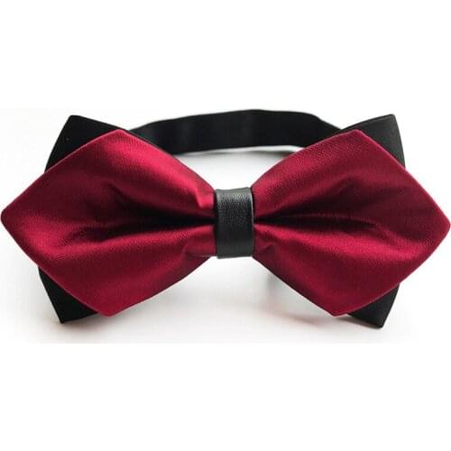 British Style Double Double-pointed Mens Bow Tie Fashion Wedding Suit Bow Tie Accessories Simple Casual Dress Banquet Bow Tie