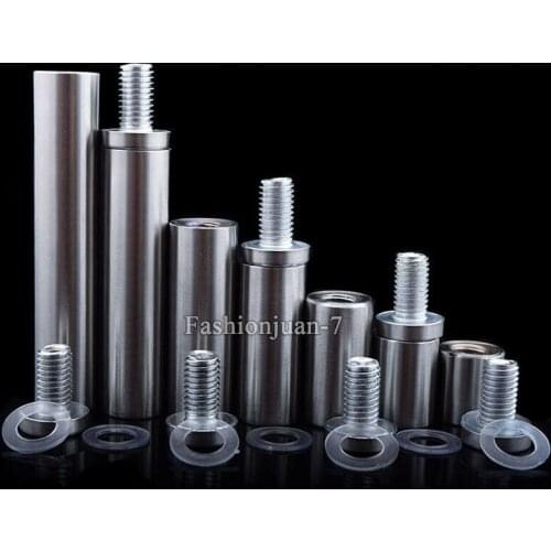 Express Shipping + Brand New 500PCS Stainless Steel Hollow Advertising Nails Screws Bolt Glass Standoffs Pins