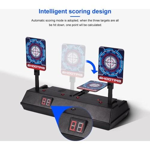 Precision Scoring Running Shooting Auto Reset Electric Target Outdoor Sports Fun Toys Bullet Gun Toy Accessories Game Toy