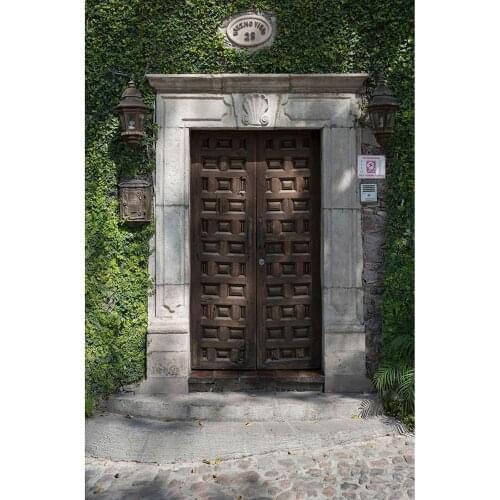 Plant Wall House Number Door Photographic Backdrop Customized Background for Baby Pets Portrait Children Photophone Fond Photo