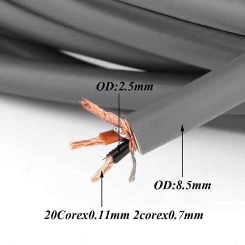 OCC Hifi RCA XLR Bulk Cable For Diy High Pure Copper Audio Interconnect Bulk Cable