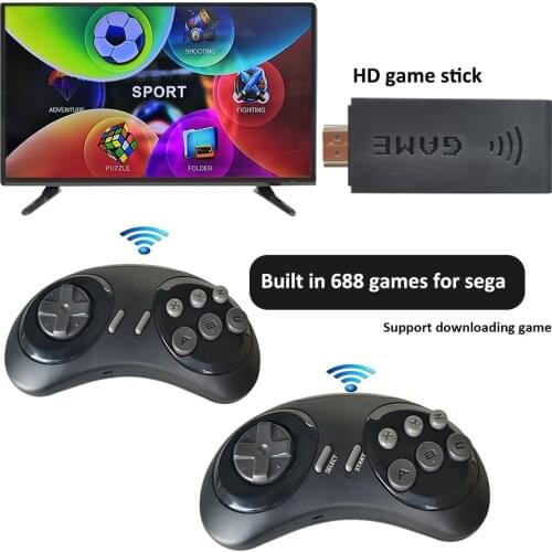 Mini Game Stick 4K Wireless TV Video Handheld Games Console With 688 Juegos For Sega Genesis 16 Bit HD Consola For Mega Drive