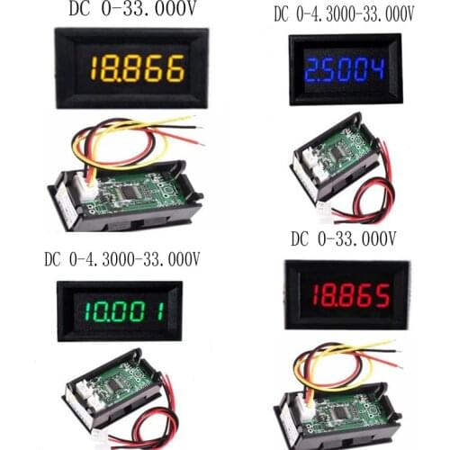 Mini DC 5 Digit Voltmeter Electric Meter DC 0-33.000 Voltage Electric Volt Ammeter Monitor Detector Power Tester diy electronics