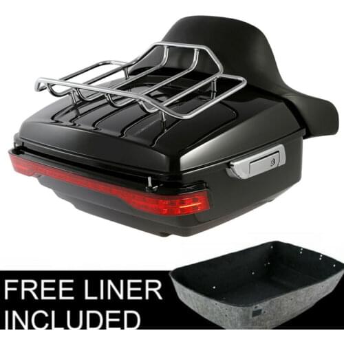 Motorcycle King Pack Trunk W/ Brake Turn Tail Light Side light For Harley Tour Pak Touring Road King Street Electra Glide 14-20