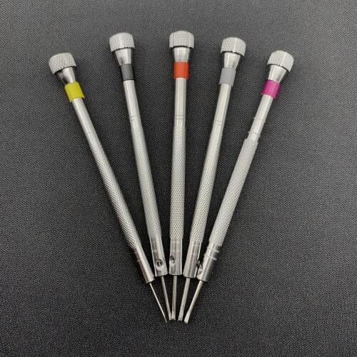 Wholesale 5pcs/lot High-end Watch screwdriver set,Flat 0.8 1.0 1.2 1.4 1.6mm Watch Tool Repair scewdrivers for watchmaker