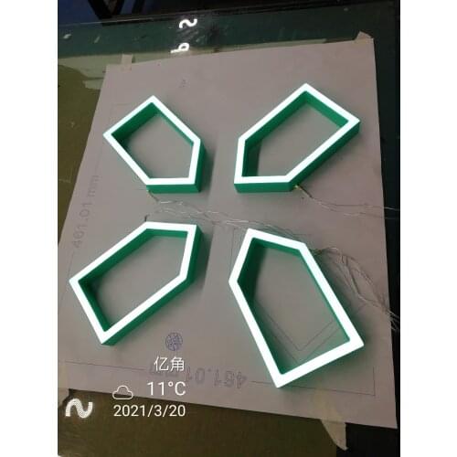 Outdoor Advertising Face Lit 3D LED Lighting Signage Illuminated Acrylic Letter for Shop Logo