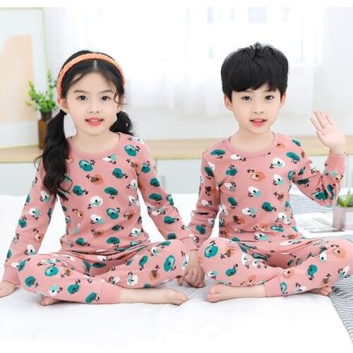 Teenager Pyjamas Clothes Set Kids Pajamas Set Girls Boys Baby Sleepwear Two Piece Suit Homewear Nightwear Cartoon Child Pijamas