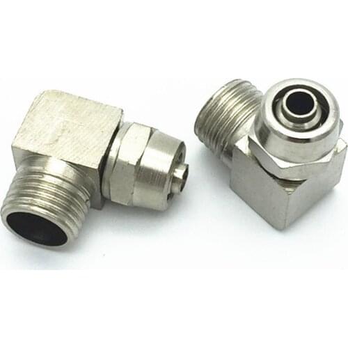 Pneumatic fittings air pipe connector quick joint Elbow Lock nut type fittings for 4mm 6mm 8mm tube