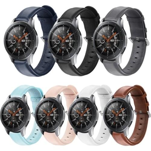 Calf Leather Band Strap for Samsung Galaxy Watch 42mm 46mm Repleacement Fashion Wristband for galaxy Watch3 41mm 45mm
