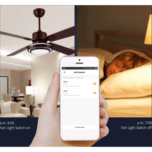 Switch Touch Alexa Fan Light Smart Switch US Standard Voice Control APP Remote Controlling Intelligent Home Fan Light