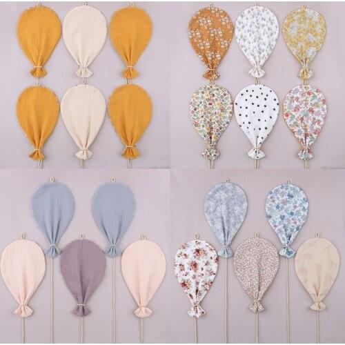 Cute Printed Cotton Balloon Wall Hanging Ornaments Nordic Nursery Room Decoration Newborn Baby Photography Props