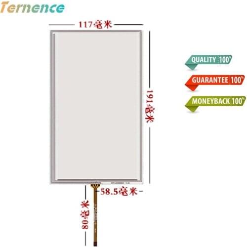 Skylarpu 8''inch 4 wire touch screen panel handwritten hsd080idw1-c01a01 Resistance Touch panel Glass Digitizer 191mm*117mm