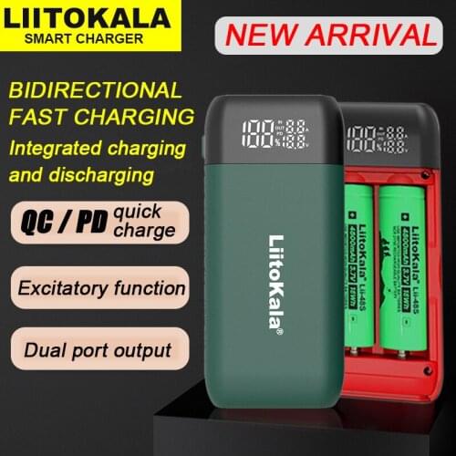 LiitoKala Lii-MP2 Power Bank 18650 Battery Charger Type C Input QC3.0 Fast Charging Charger 20700 21700 Battery Portable Charger