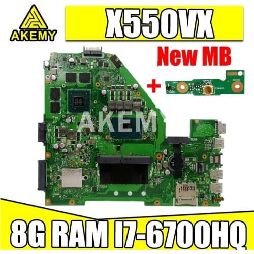 X550VX motherboard For Asus X550VX FZ50VX FH5900V I7-6700HQ GTX950M 8GB video card laptop motherboard tested 100% work original