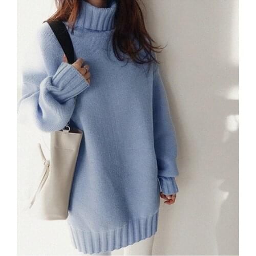 Korean Style Long Sleeve Women Sweaters Blusas Mujer De Moda 2021 Fall Winter Tops Loose Sueter Mujer Knitted Pullover Sweater