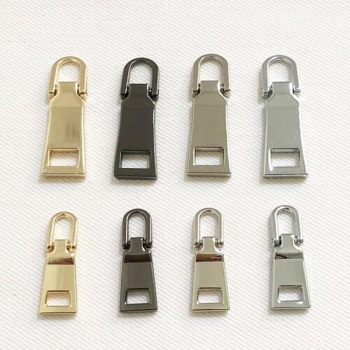 1PC Fashion Metal Zipper Head Black Silver Gold Repair Kits Zipper Pull for Zipper Slider DIY Sewing Craft sewing Kits Metal Zip