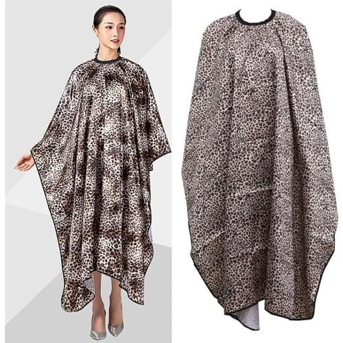 1pc Hairdressing Cape Fashion Leopard Cutclothes Hairdressing Cloth Hair Perming Cape Oil Treatment Apron For Home Barber Shop