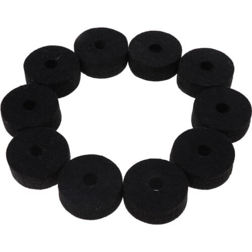10pcs 35x15mm Black Felts Washers Pads Cymbal Stand Replacement for Drum Set