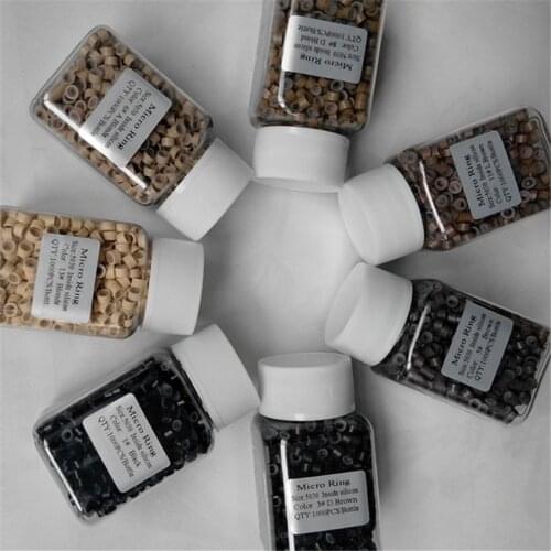 1000Units Silicone Micro Rings 5.0mm*3.0mm*3.0mm Blonde Hair Extension Ring Link Beads 9 Colors Optional
