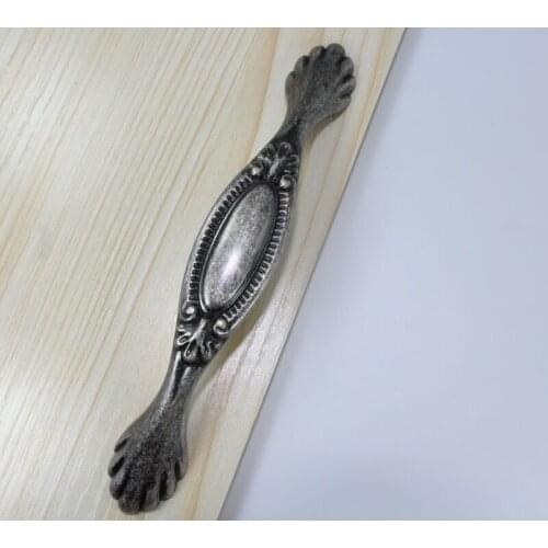 128mm vintage silver furniture hardware handles antique silver kitchen cabinet drawer dresser cupboar door handle pulls knobs 5"