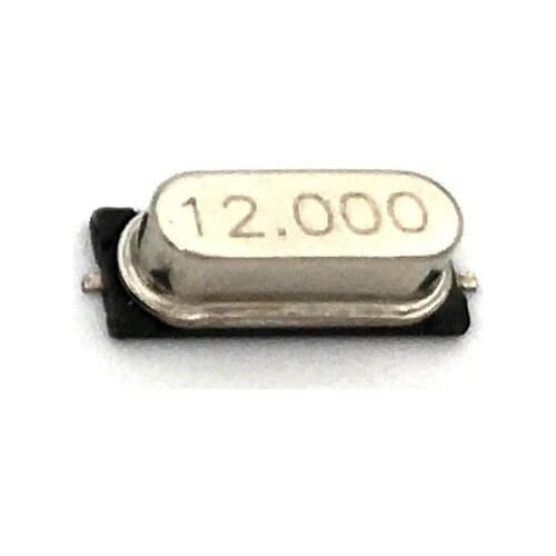 20pcs smd hc-49s 12MHz 12.000 mhz 20ppm 20pF quartz resonator crystal