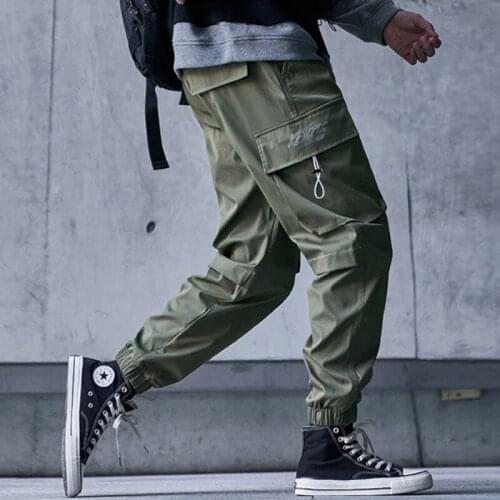 2020 New Arrival Hot Sale God Heavyweight Army Overalls Winter Trousers Cargo Pants Men Full Length Loose Elastic Waist Pockets