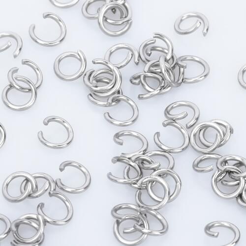 Stainless Steel Raw Open Jump Rings Link Connector 4/5/6/7/8mm Split jump rings Wholesale 300pcs