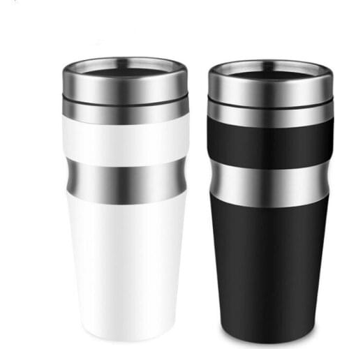 50pcs new 500ml 15oz Double Wall Stainless Steel Coffee Thermos Cup Mugs Thermal Bottle Fashion Tumbler Vacuum Flask Cups