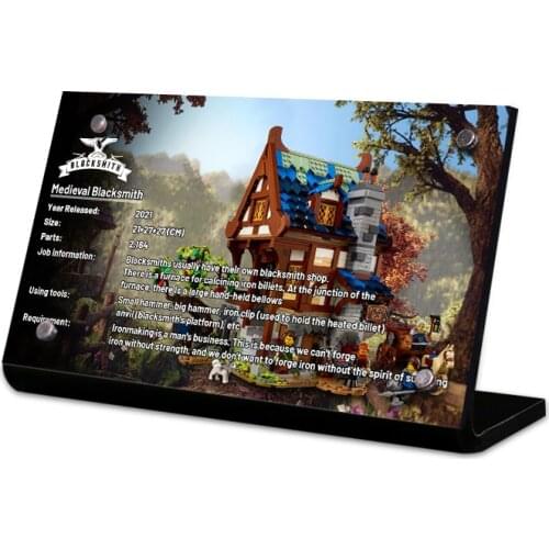 The Acrylic Display Stand Brand For 21325 Medieval Blacksmith Ideas Building Blocks Building Kit