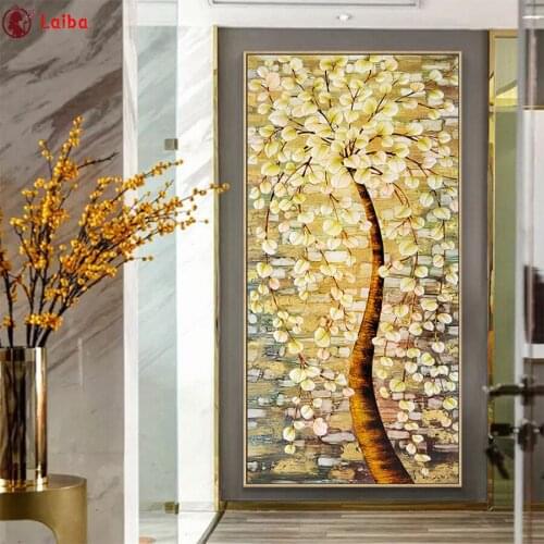 Diamond Painting Hot selling home art, golden tree Rhinestone 5D DIY Diamond Embroidery,Cross Stitch,diamond Mosaic Sale