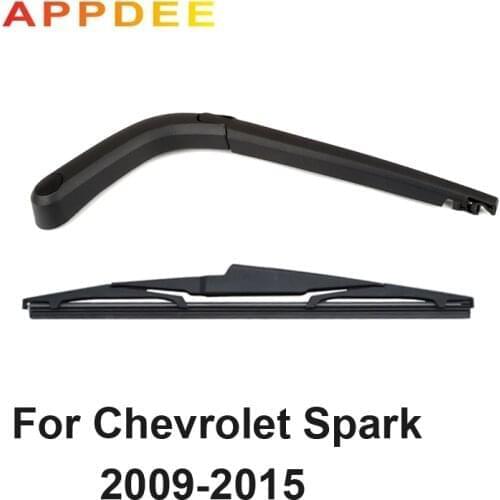 APPDEE Wiper 12" Rear Wiper Blade & Arm Set Kit For Chevrolet Spark M300 2009 - 2015 Windshield Windscreen Rear Window