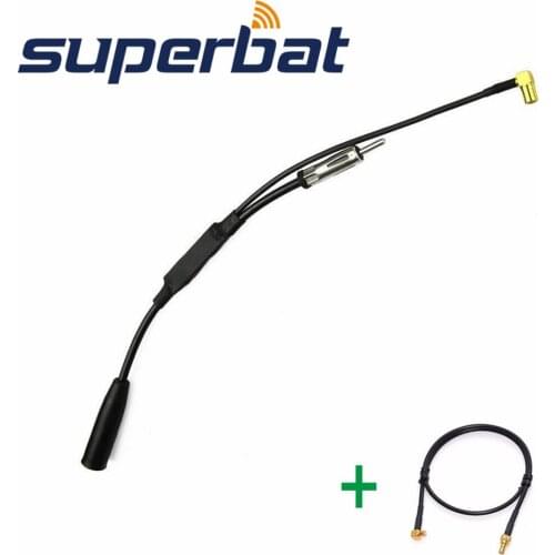 Superbat FM/AM to DAB/FM/AM Car Radio Aerial Splitter SMB Jack to MCX Male Plug Connector