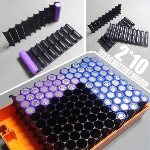 Mayitr Battery Holder 2pcs 10x Cell Plastic 18650 Battery Holder Cell Spacer Cylindrical Cell Bracket for 18650 Batteries